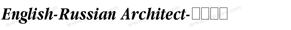 English-Russian Architect字体转换